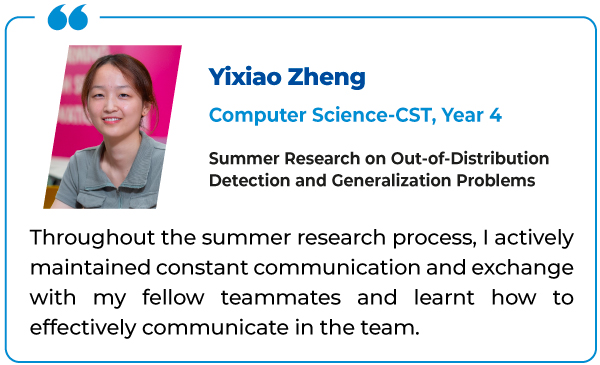 Yixiao Zheng (Computer Science-CST, Year 4)